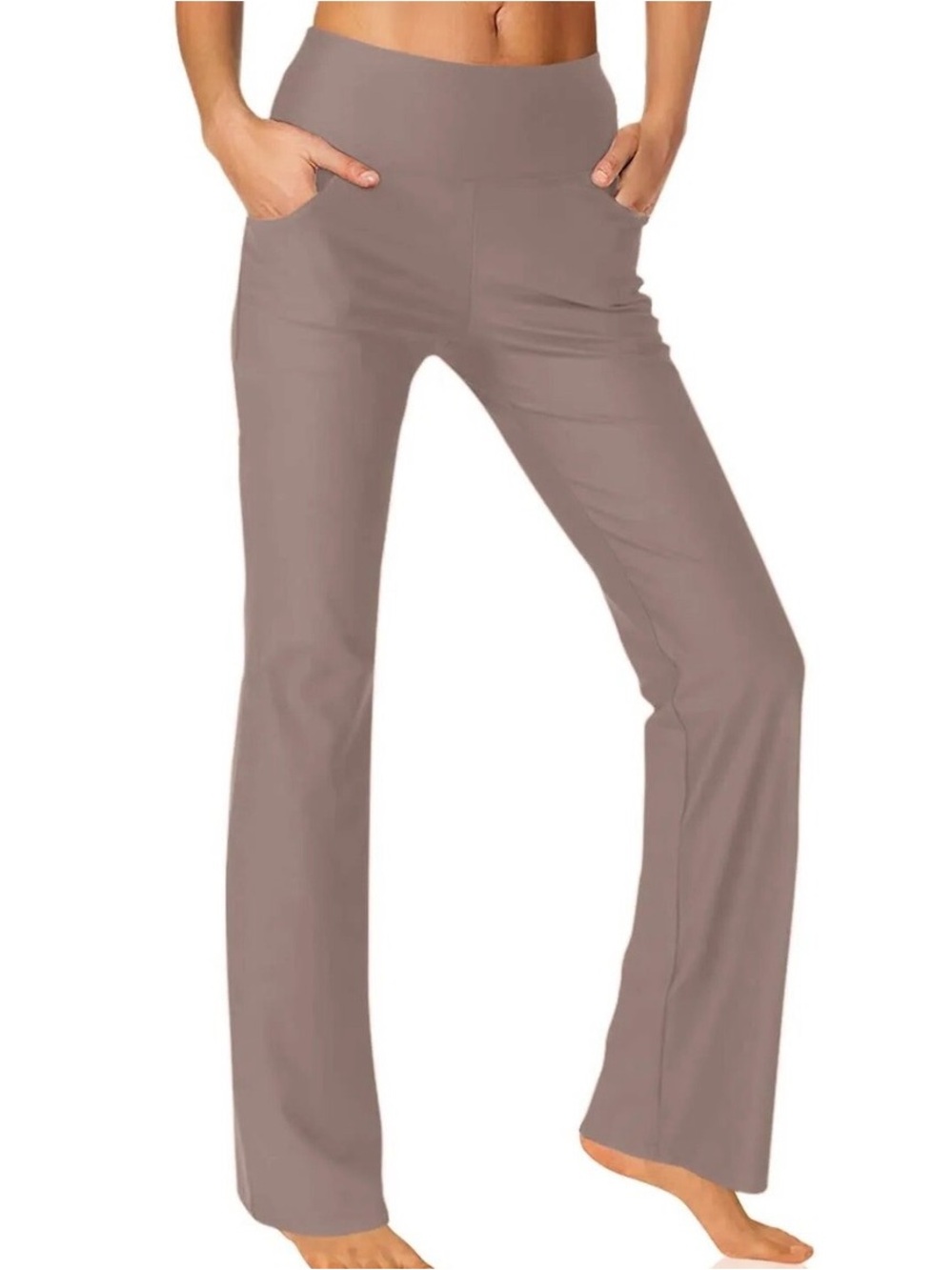 Zeronic Yoga Pants for Women with Pockets High Waisted Workout Running Bootcut